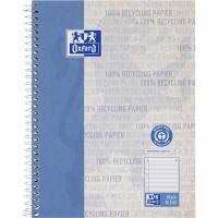 OXFORD Collegeblok A5+ Gelinieerd Spiraal Geplastificeerd karton Blauw Geperforeerd 160 pagina's