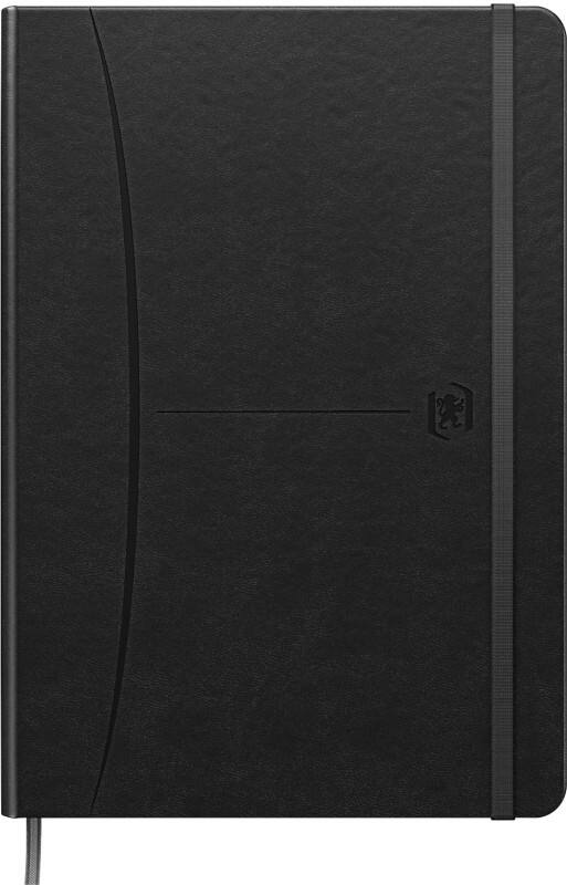 Cahier OXFORD Signature A5 Ligné Reliure cousue Similicuir Noir Non perforé 160 pages