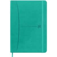 Cahier OXFORD Signature A5 Ligné Reliure cousue Similicuir Turquoise Non perforé 160 pages