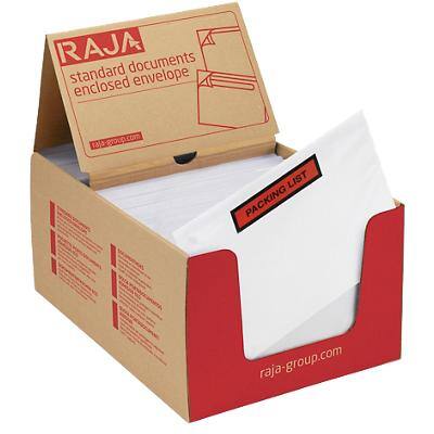 Pochettes pour documents RAJA Autocollante C5 PE (Polyéthylène), Papier silicone Transparent 22 (l) x 16 (h) cm 1 000 unités