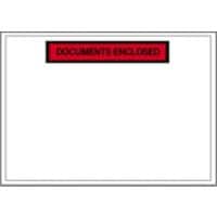 RAJA Autocollante Pochettes pour documents PE (Polyéthylène), papier silicone Transparent 16,5 (l) x 23 (H) cm 1000 Unités