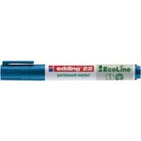 edding EcoLine e-22 Permanent marker Breed Beitelpunt Blauw Navulbaar Waterbestendig