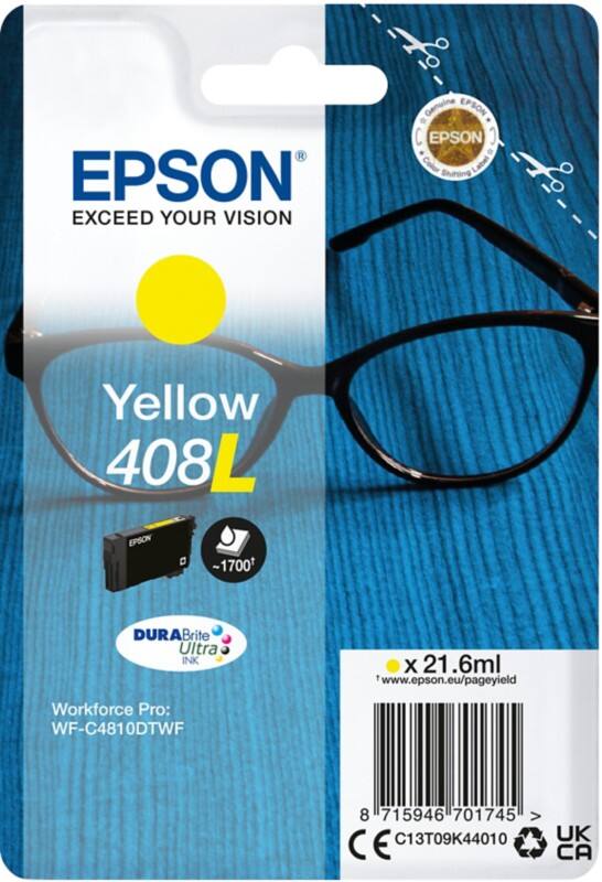 Cartouche jet d'encre Epson T09K D'origine C13T09K44010 Jaune