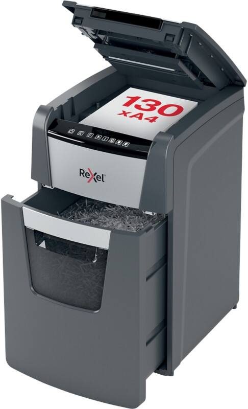 Rexel Automatische Papierinvoer Optimum AutoFeed+ Papierversnipperaar 143 Vellen Micro snippers Veiligheidsniveau P-5 44 L 130M