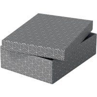 Esselte Home Opberg- en Geschenkdoos 628285 Middelgrot Flat 100% Gerecycled Karton Grijs 265 x 360 x 100 mm 3 Stuks