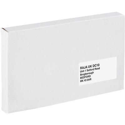 RAJA Boîte d'expédition Paroi simple Carton 220 (l) x 25 (P) x 305 (H) mm Blanc 50 Unités