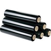 RAJA Wikkelaar voor rekfolie 500 mm (B) x 300 m (L) 20 Micron Zwart 6 Stuks