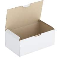RAJA Boîte d'expédition Paroi simple Carton 150 (l) x 100 (P) x 250 (H) mm Blanc 50 Unités