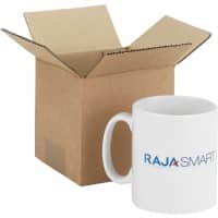 RAJA Boîte d'expédition Paroi simple Carton 100 (l) x 100 (P) x 100 (H) mm Brun 25 Unités