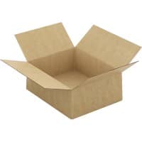 RAJA Boîte d'expédition Paroi simple Carton 200 (l) x 100 (P) x 250 (H) mm Brun 20 Unités