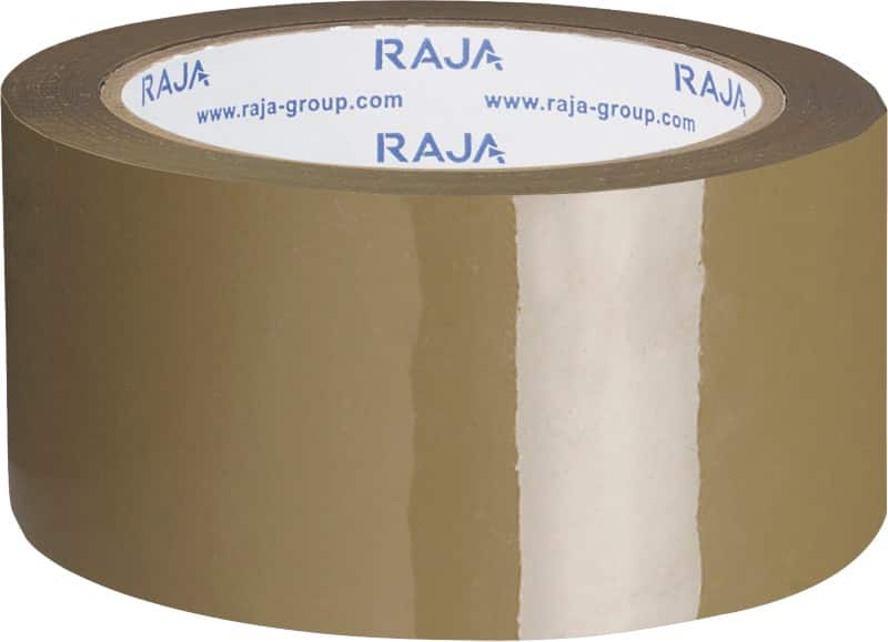 RAJA verpakkingstape laag geluidsniveau bruin 48 mm (B) x 66 m (L) PP (polypropeen) 36 stuks
