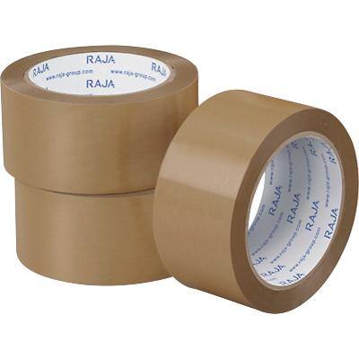 RAJA Ruban adhésif d'emballage Brun 50 mm (l) x 66 m (L) PVC (Polychlorure de vinyle) 6 Unités