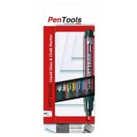 Pentel Krijt- en glasmarker SMW26 Beitelpunt 1,5 - 4 mm Blauw, geel, rood, wit Pak van 4