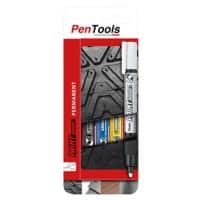 Pentel MMP20 Permanent Lakmarker Kleurenassortiment Medium Ronde punt 4 Stuks