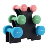 Kit d’haltères avec support peak power ZY331100000404 15 kg Noir