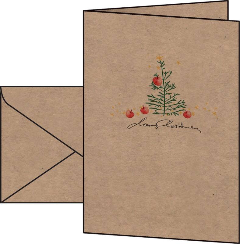Carte de Noël Sigel DS075 225 g/m² 21,1 x 9 cm Marron 20 Unités