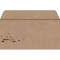 Sigel Kerstenveloppen 11,1 x 25 cm Bruin 50 Stuks
