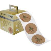 Sigel Stickers Bruin 4,7 x 4,7 cm 200 Stuks