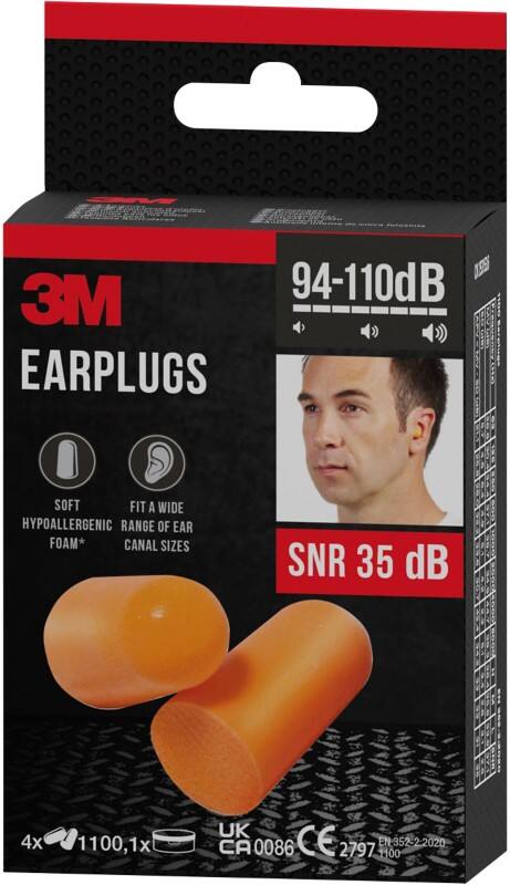 Bouchons d’oreilles 3M 1100C4 Orange 4 Unités
