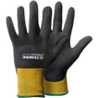 Gants de manutention TEGERA Infinity Non jetables Élasthanne, Mousse de nitrile, Nitrile, Nylon, PU (Polyuréthane) à base d'eau, Spandex Non poudrés Large (L) Jaune, noir 6 paires