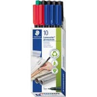 STAEDTLER Lumocolor Ronde punt OHP-marker Fijne ronde punt Kleurenassortiment Navulbaar Pak van 10