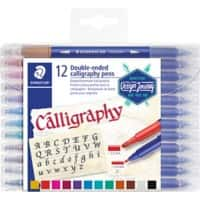 STAEDTLER Kalligrafeerpen Kleurenassortiment 12 Stuks