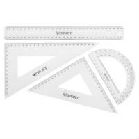 Westcott wiskundeset E-10304 00 transparant 4 stuks