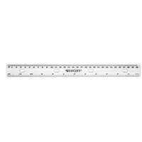 Westcott liniaal E-10140 00 PS (Polystyreen) transparant 30 cm