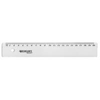 Westcott liniaal E-10151 BP PS (polystyreen) 20 cm transparant
