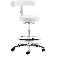 Tabouret pivotant Mayer Sitzmöbel Tissu Blanc