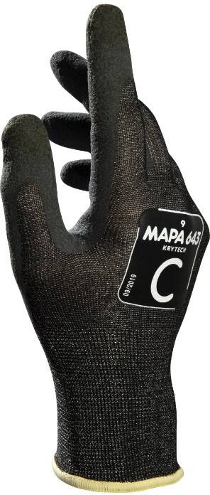 Gants de manutention Mapa Professional Krytech 643 Non jetables Nitrile Non poudrés Extra Large (XL) Noir