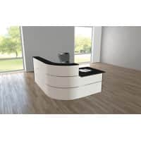 Table de réception Kerkmann Anthracite, blanc 1&nbsp;950 x 1&nbsp;800 x 1&nbsp;100 mm