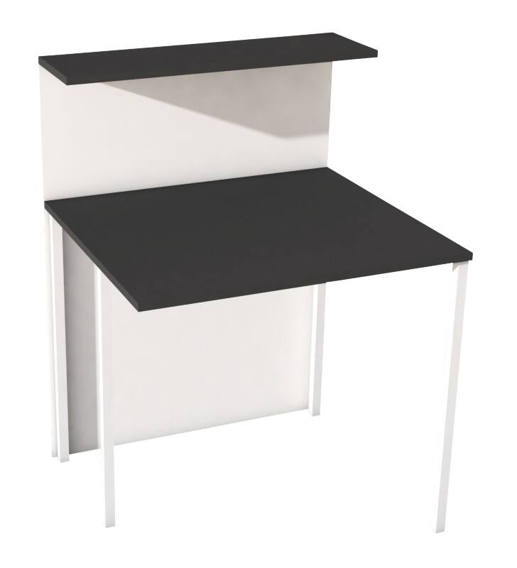 Table de réception Kerkmann Anthracite, blanc 1000 x 800 x 1100 mm