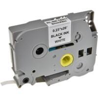 P-touch Labeltape Compatibel Brother TZe-211 5BRT211-WT Zelfklevend Zwart op Wit 6 mm x 8 m