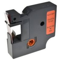 Etiketteertape D1 S0720570 / 45017 Compatibel Dymo Zelfklevend Zwart op Rood 12 mm x 7m
