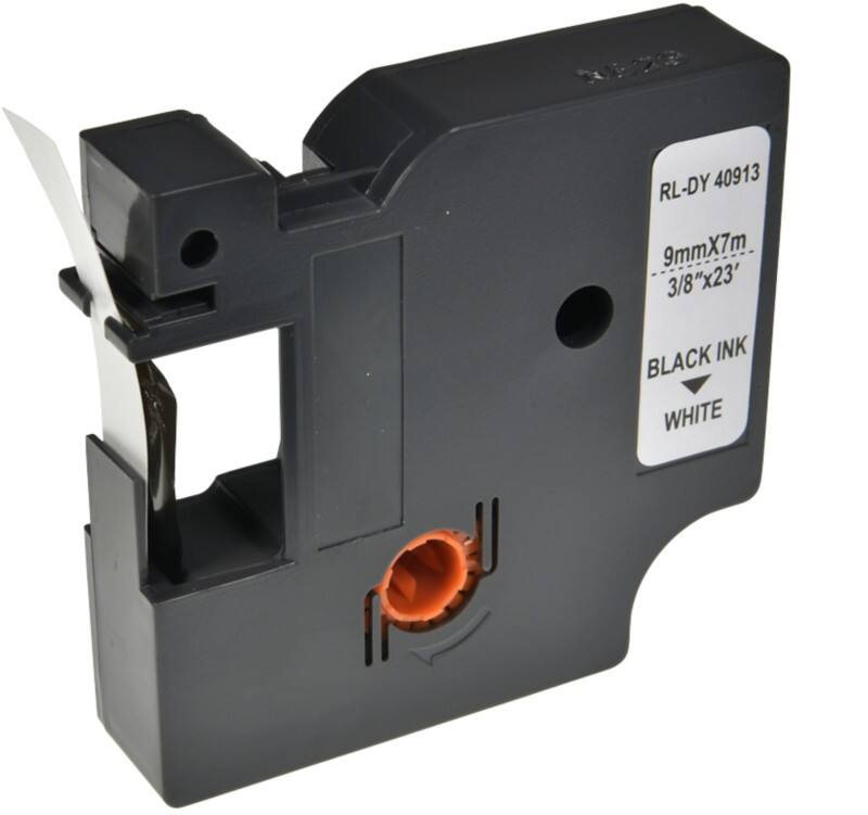 Etiketteertape D1 S0720680 / 40913 Compatibel Dymo Zelfklevend Zwart op Wit 9 mm x 7m