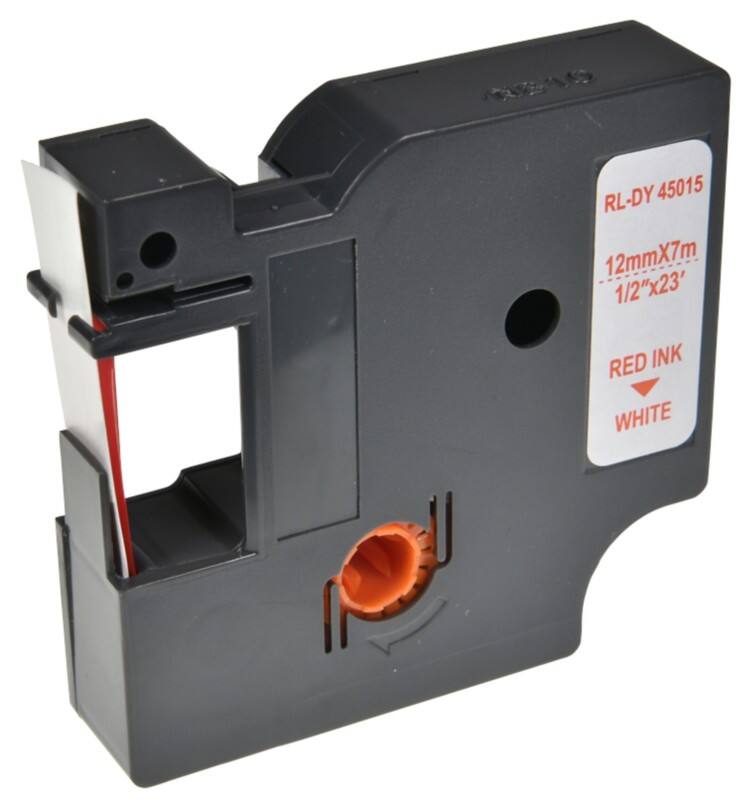 Ruban d'étiquettes 5DY45015-WT Compatible Blanc, rouge 63 mm (l) x 7 m (L)