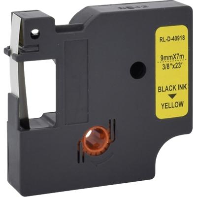 Ruban d'étiquettes RL-D-40918P Compatible Jaune, noir 63 mm (l) x 7 m (L)