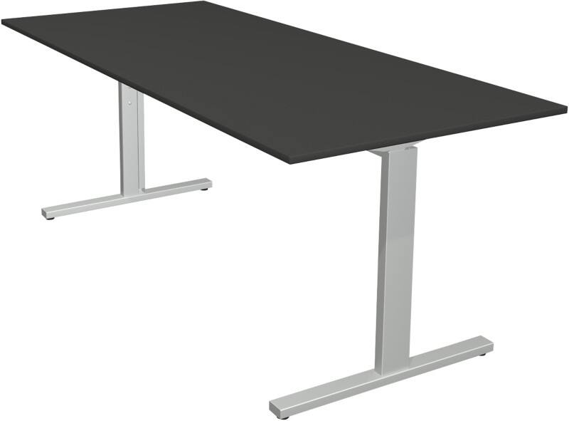 Bureau Kerkmann Form 2 Rectangulaire Anthracite T-Pied 1800 (L) x 800 (P) x 820 (H) mm