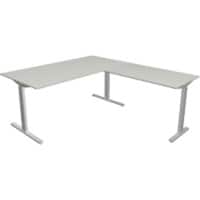 Bureau Kerkmann Form 2 En forme de L Argenté 1600 x 1800 x 820 mm