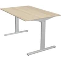 Kerkmann Bureau Form 2 Rechthoekig Zilver 1.200 x 800 x 820 mm