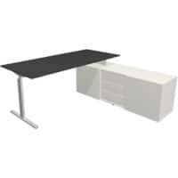 Kerkmann Form 2 Hoekbureau Antraciet T-Voet 3 Lades 740 mm (H)
