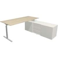 Bureau Kerkmann Form 2 En forme de L Argenté 740 mm