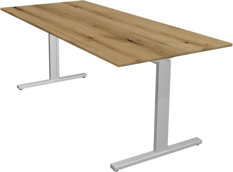 Bureau Kerkmann Form 2 Rectangulaire Chêne T-Pied 1800 (L) x 800 (P) x 820 (H) mm