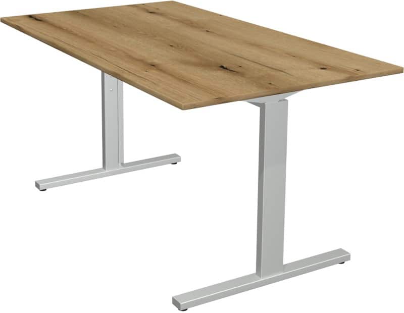 Kerkmann Form 2 Bureau Rechthoekig Eiken T-Voet 1.400 (B) x 800 (D) x 820 (H) mm