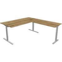 Kerkmann Bureau Form 2 L-vorm Zilver 1.600 x 1.800 x 820 mm