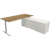 Kerkmann Form 2 Hoekbureau Eiken T-Voet 3 Lades 740 mm (H)