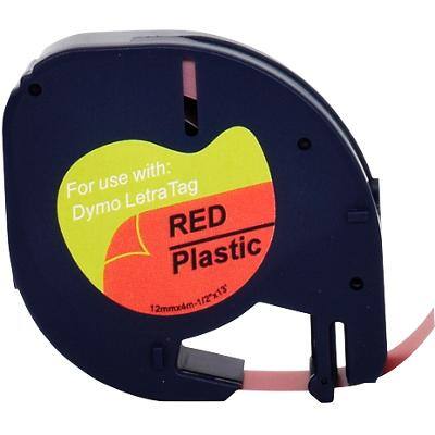 Ruban d'étiquettes LT Compatible DYMO 91223 5D91223-WT Autocollantes Red 12 mm x 4 m