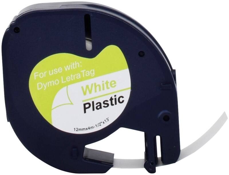 Ruban d'étiquettes LT Compatible DYMO 91221 5DY91221-WT Autocollantes White 12 mm x 4 m