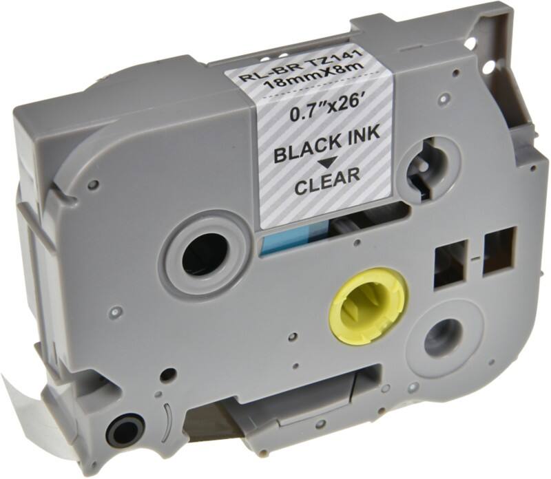 Ruban d'étiquettes P-touch Compatible Brother TZe-141 5BRT141 Autocollantes Transparent 88 mm x 8 m